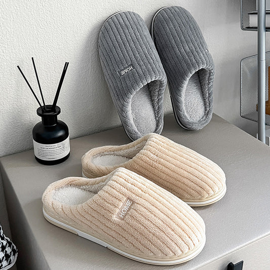 Cotton Comfort Slippers: Non-Slip Home Warmth